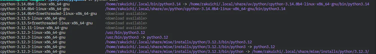 pythonのバージョン管理