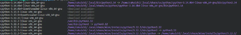 pythonのバージョン管理